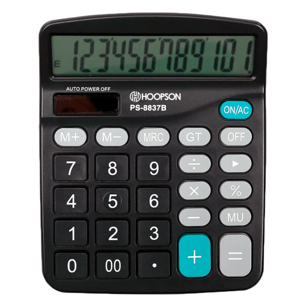 Encontraproduto.com.br - CALCULADORA DE MESA PS-8837B PILHA 12 DIGITOS