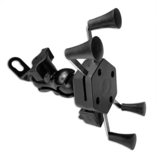 Encontraproduto.com.br - Suporte Celular Moto Com Carregador Universal Usb Turbo Stallion