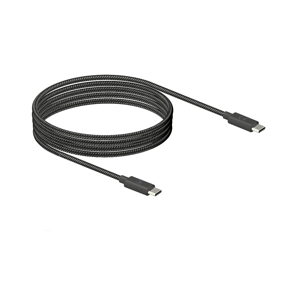 Encontraproduto.com.br - Cabo de dados de carga Motorola USB-A P/ USB-C 1.5 metros acabamento cordão