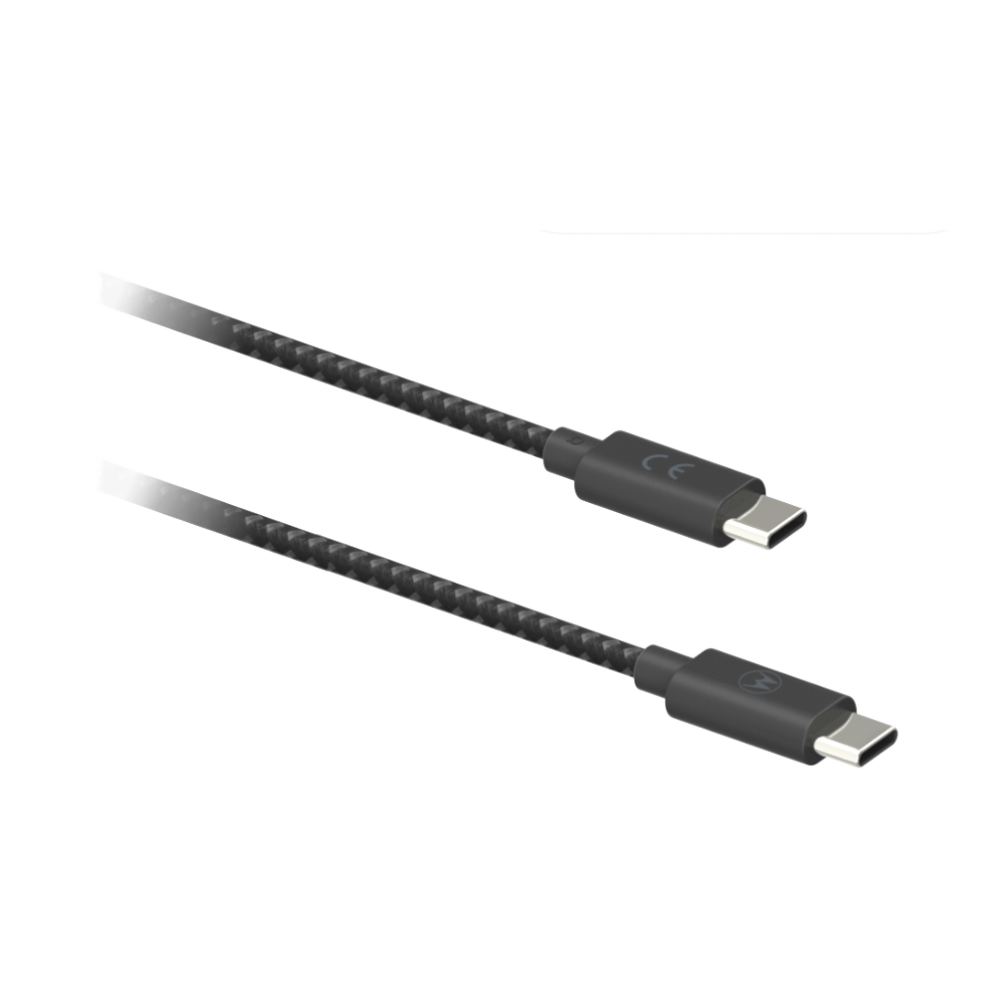 Encontraproduto.com.br - Cabo de dados de carga Motorola USB-C P/ USB-C 1.5 metros acabamento cordão