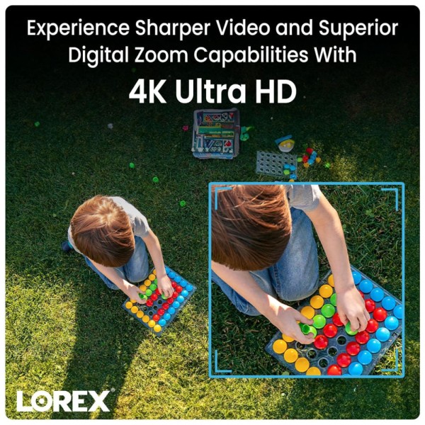 Encontraproduto.com.br - Câmera de Segurança Lorex 4K com Visão Noturna Colorida Ultra HD e 1 Câmera de Dome