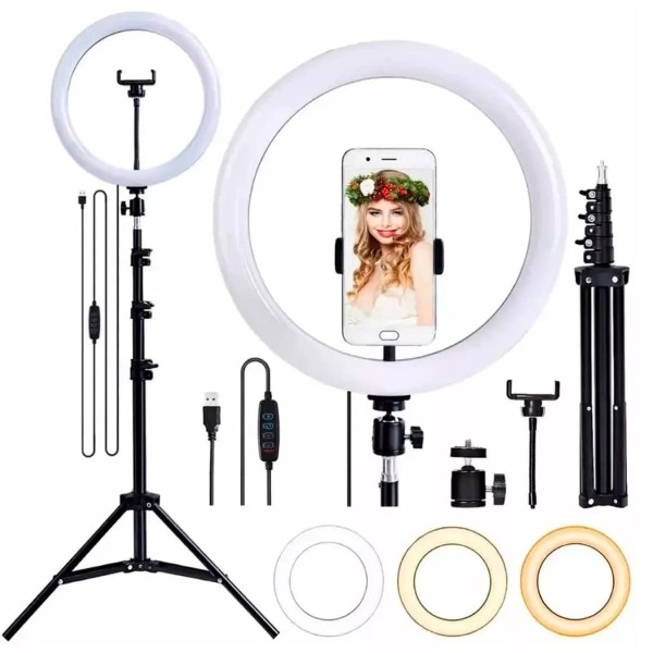 Encontraproduto.com.br - Ring Light Ring Fill Light 12 Polegadas Com Tripé (MP)