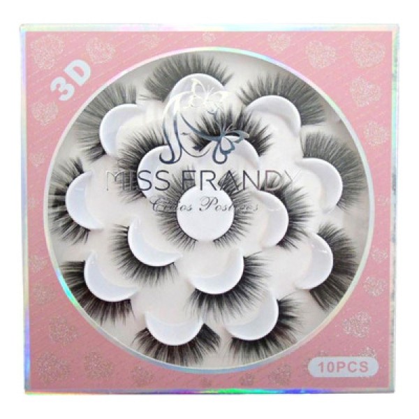 Encontraproduto.com.br - Kit Miss Frandy - Cílios Postiços com 10 Pares