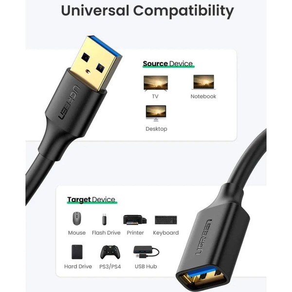Encontraproduto.com.br - Cabo Extensor USB 3.0 2m M/F US129 - Ugreen