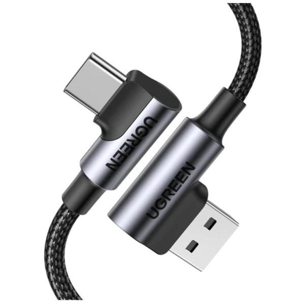Encontraproduto.com.br - Cabo de Carregamento USB para USB-C 1.0M 90° US176 Preto - Ugreen