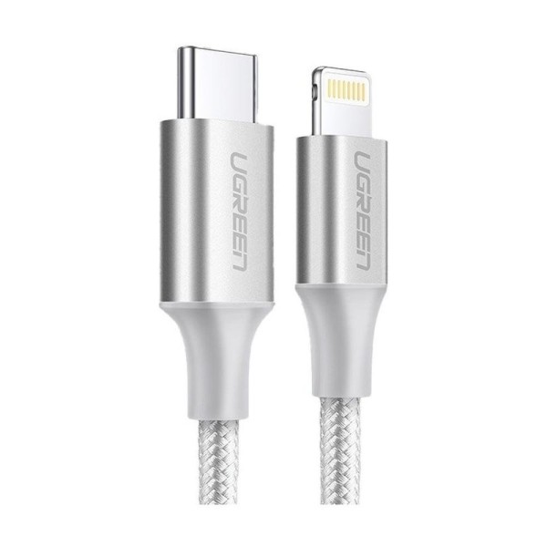 Encontraproduto.com.br - Cabo USB-C para Lightning 2.0M Nylon US304 Branca - Ugreen