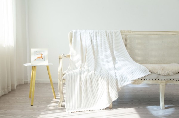 Encontraproduto.com.br - Cobertor Flanelado Casal Branco Members Mark