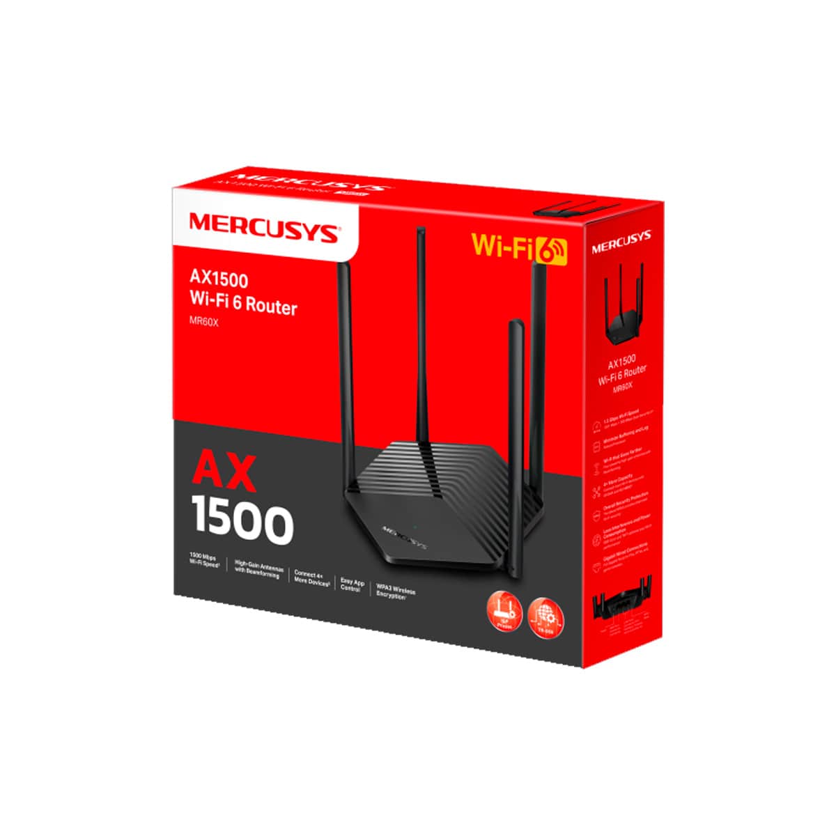 Encontraproduto.com.br - Roteador Sem Fio Mercusys MR60X AX1500 Wi-Fi 6