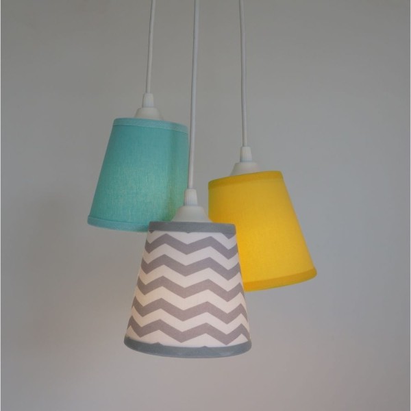 Encontraproduto.com.br - Lustre Pendente Luminária Teto Cacho Tecido Bivolt