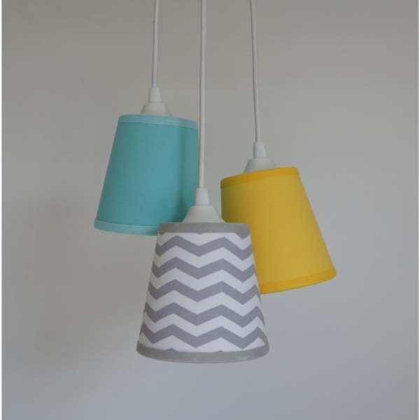 Encontraproduto.com.br - Lustre Pendente Luminária Teto Cacho Tecido Bivolt