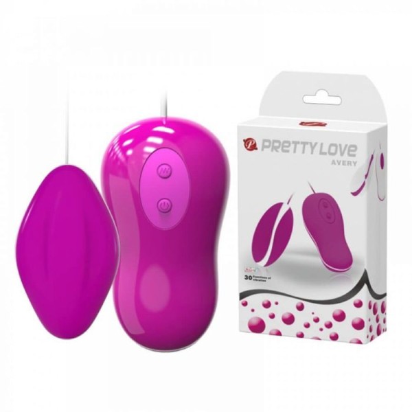 Encontraproduto.com.br - Cápsula Vibratória Com Controle De Fio E 30 Vibrações - Avery Pretty Love - Magenta, Regulável