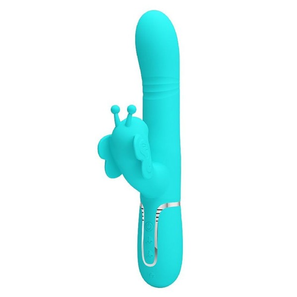 Encontraproduto.com.br - Vibrador 4 Em 1 Com Movimento E Sucção Ridgely - Pretty Love - Azul