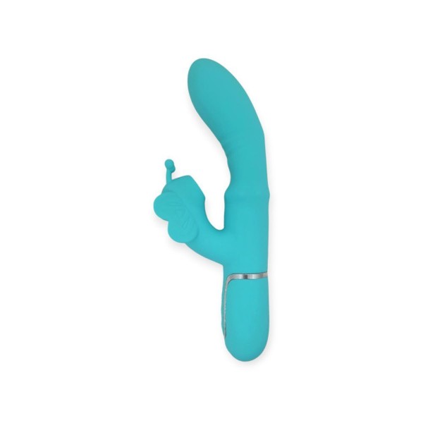 Encontraproduto.com.br - Vibrador 4 Em 1 Com Movimento E Sucção Ridgely - Pretty Love - Azul