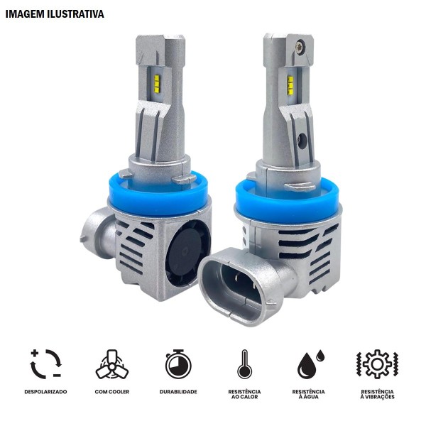 Encontraproduto.com.br - Kit Lâmpada Super LED OEM H27 CSP 5000Lm 6000K IP68 Rayx