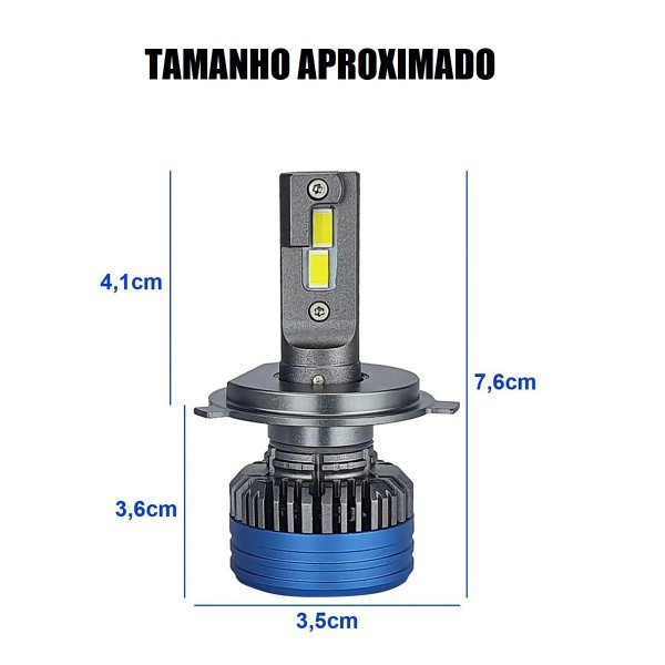 Encontraproduto.com.br - Kit LED MAX 150W H4 6000K 15000Lm Bivolt Rayx