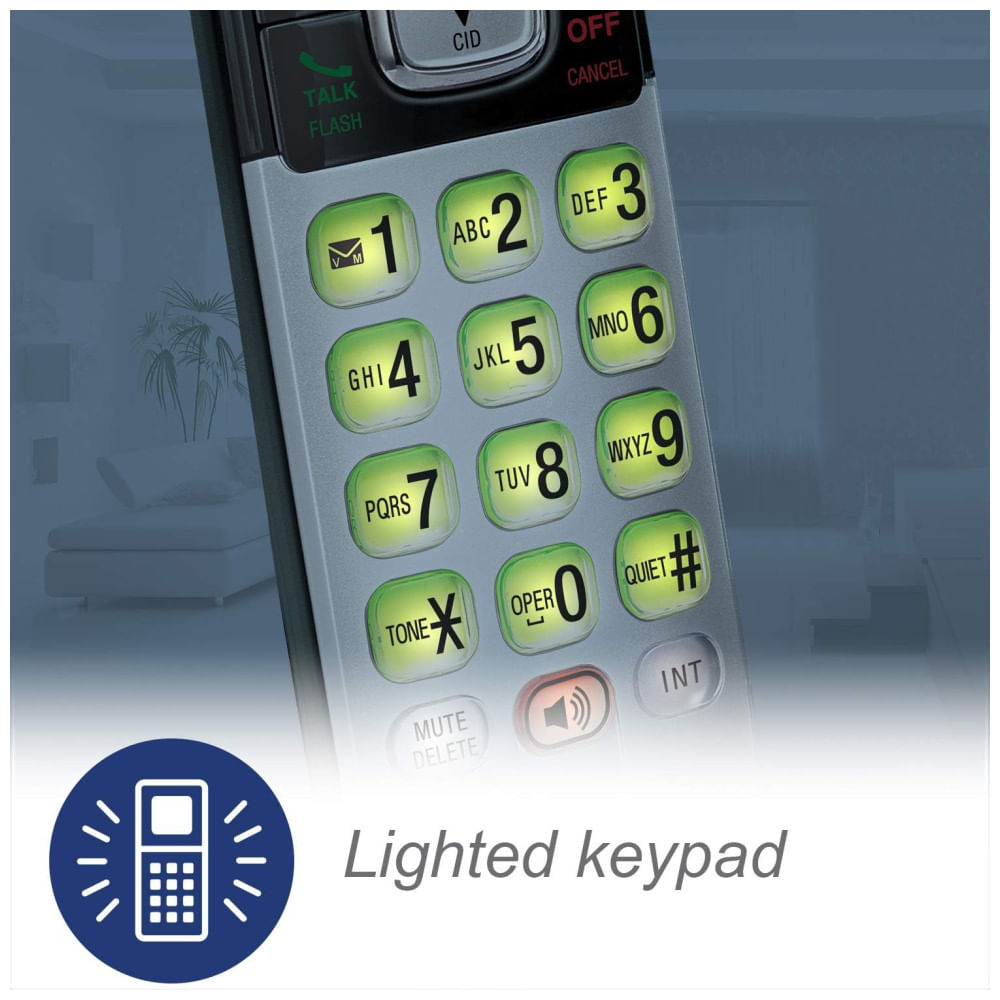 Encontraproduto.com.br - Dois Telefones Sem Fio Expansível identificação de Chamada, Chamada em Espera, intercomunicador, VTECH CS6719 2, Prateado