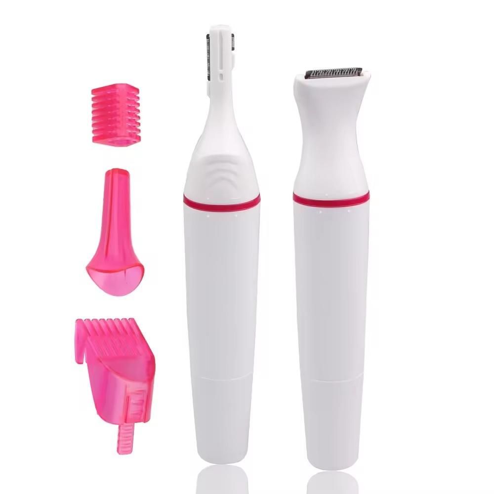 Encontraproduto.com.br - Depilador Feminino Eletrico 5 Em 1 Aparador De Pelos Rosto Virilha E Azilas Sem Fio Com Acessorios Profissional