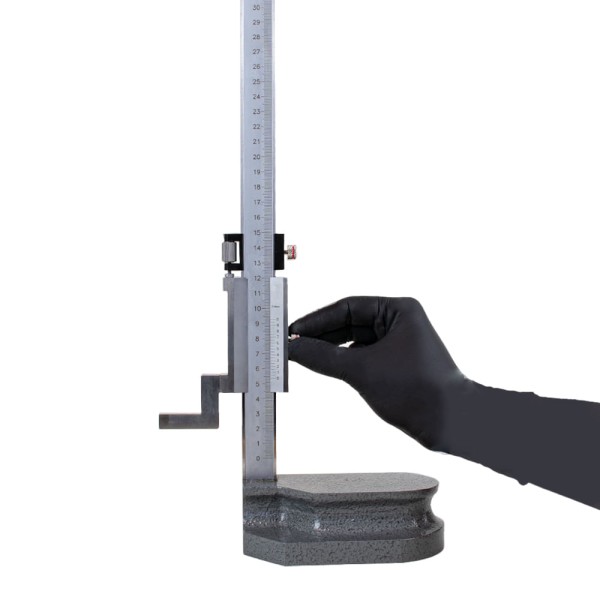 Encontraproduto.com.br - Calibrador traçador de altura com ajuste fino 0-300mm Res. 0.05mm riscador com ponta de metal duro DIN862 Werka 216-7633