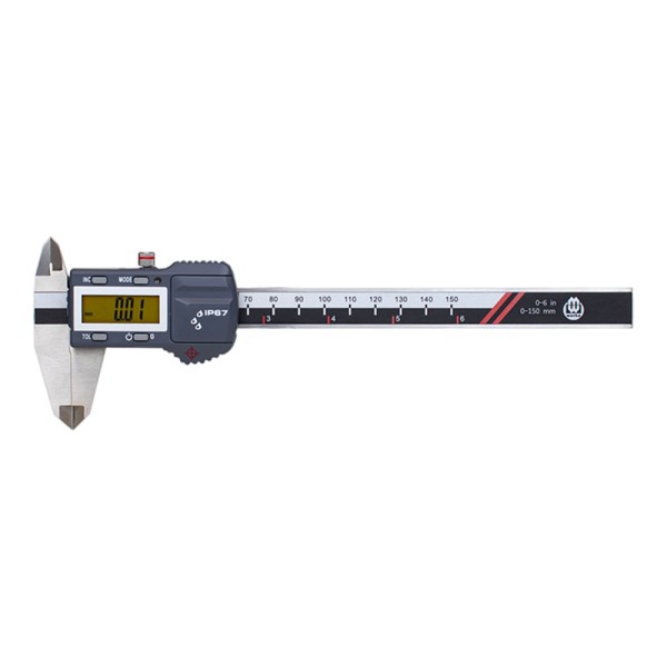 Encontraproduto.com.br - Paquímetro digital 0-150mm/6 Res. 0.01mm/0.0005 com ajuste de tolerância e sinal luminoso Werka 210-7787