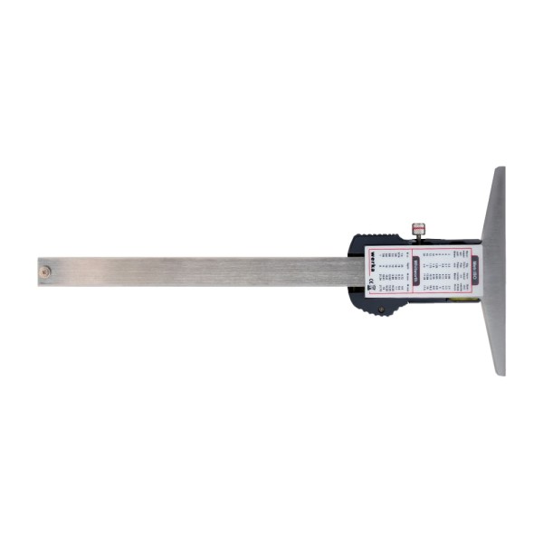 Encontraproduto.com.br - Paquímetro digital de profundidade 0-200mm/8’’ IP67 resolução 0.01mm/0.0005’’ base de 100mm precisão 0.03mm DIN862 Werka 211-7947