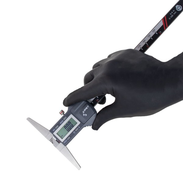 Encontraproduto.com.br - Paquímetro digital de profundidade 0-200mm/8’’ IP67 resolução 0.01mm/0.0005’’ base de 100mm precisão 0.03mm DIN862 Werka 211-7947