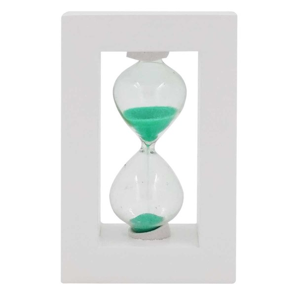 Encontraproduto.com.br - Ampulheta C/ Base de Madeira 12cm Forbees