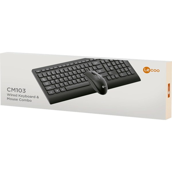 Encontraproduto.com.br - Kit Teclado e Mouse Lecoo CM103 USB Preto