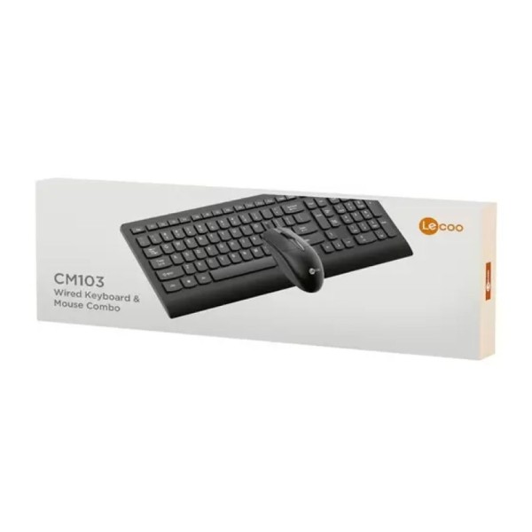 Encontraproduto.com.br - Kit Teclado e Mouse Lecoo CM103 USB Preto