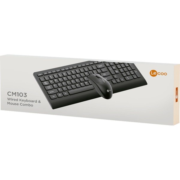 Encontraproduto.com.br - Kit Teclado e Mouse Lecoo CM103 USB Preto