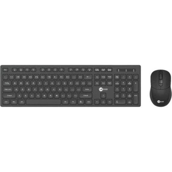 Encontraproduto.com.br - Kit Teclado e Mouse Lecoo KW201 sem Fio Preto