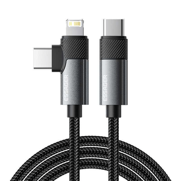 Encontraproduto.com.br - Cabo 2 em 1 USB-C para USB-C/Lightning 1M 65W EXCTTL-WL0G-P Cinza - Essager