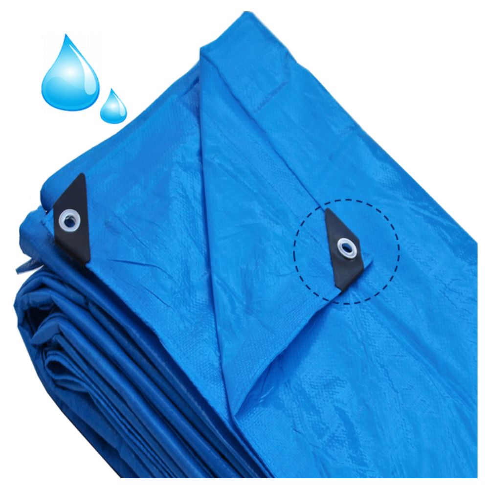 Encontraproduto.com.br - Lona Carreteiro Azul 150 Micras 2x2m 4m2 Construmarcas