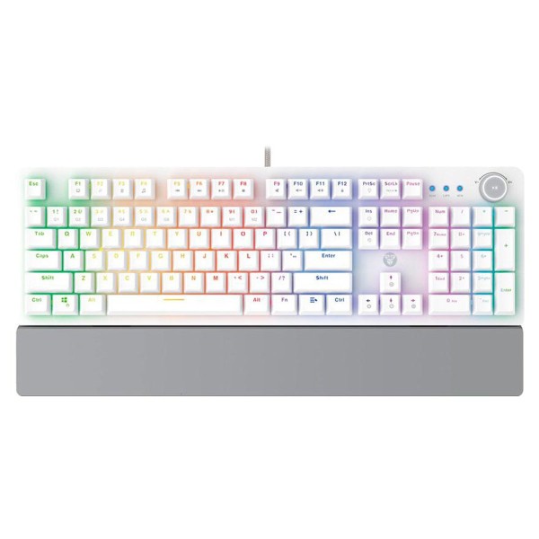 Encontraproduto.com.br - Teclado USB Gamer Mecanico Maxpower Space Edition MK853 RGB Branco - Fantech