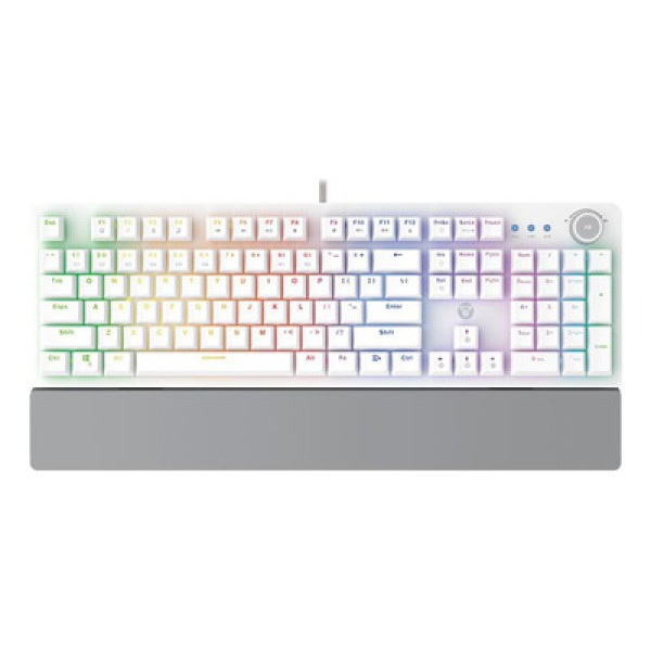 Encontraproduto.com.br - Teclado USB Gamer Mecanico Maxpower Space Edition MK853 RGB Branco - Fantech