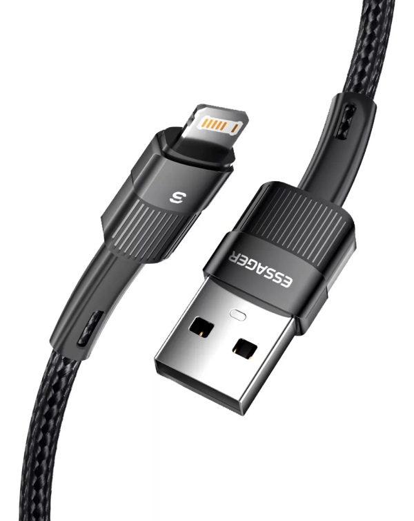 Encontraproduto.com.br - Cabo USB para Lightning 2.0M Nylon EXCL-XCA01 Preto - Essager
