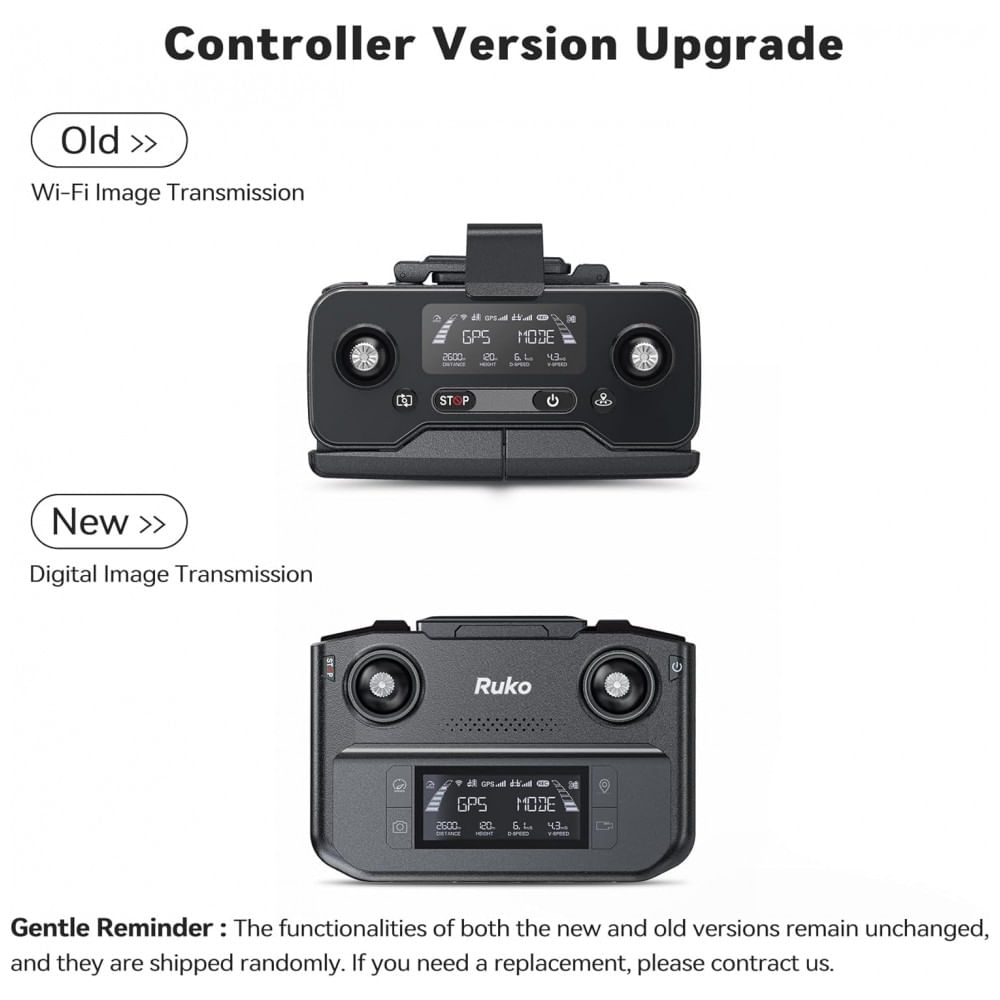 Encontraproduto.com.br - Drone com Câmera 4K, GPS, Auto Retorno, e Transmissão por Vídeo, Ruko F11GIM2, Preto