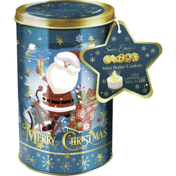 Encontraproduto.com.br - Biscoito Cookies Santa Edwiges Collection Lata com 150g