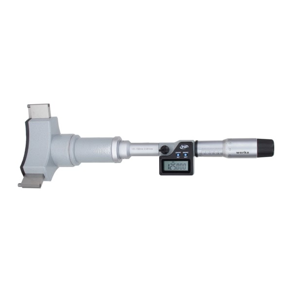 Encontraproduto.com.br - Micrômetro interno de 3 pontas digital 125-150mm/5-6’’ IP65 haste de extensão 150mm Werka 217-3227
