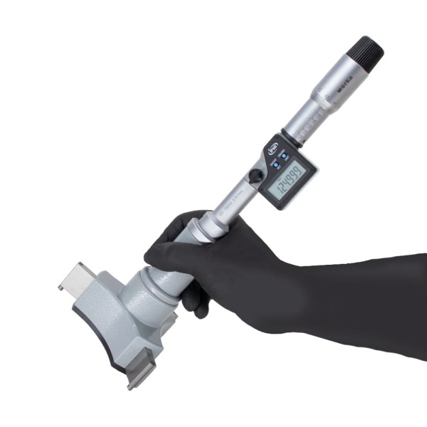 Encontraproduto.com.br - Micrômetro interno de 3 pontas digital 125-150mm/5-6’’ IP65 haste de extensão 150mm Werka 217-3227