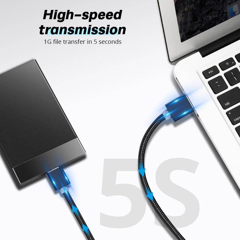 Encontraproduto.com.br - Cabo Extensor USB2.0 Masculino para Masculino de Alta Velocidade 1M