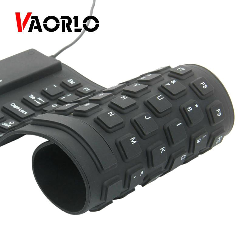 Teclado USB Mini Flexível de Silicone de 85 Teclas para Notebook