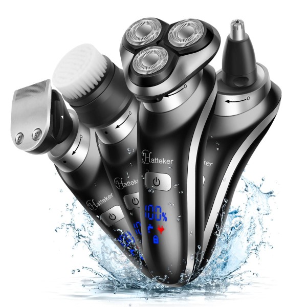 Encontraproduto.com.br - Aparador de Pelos HATTEKER 4 em 1 Máquina de Barbear Elétrica