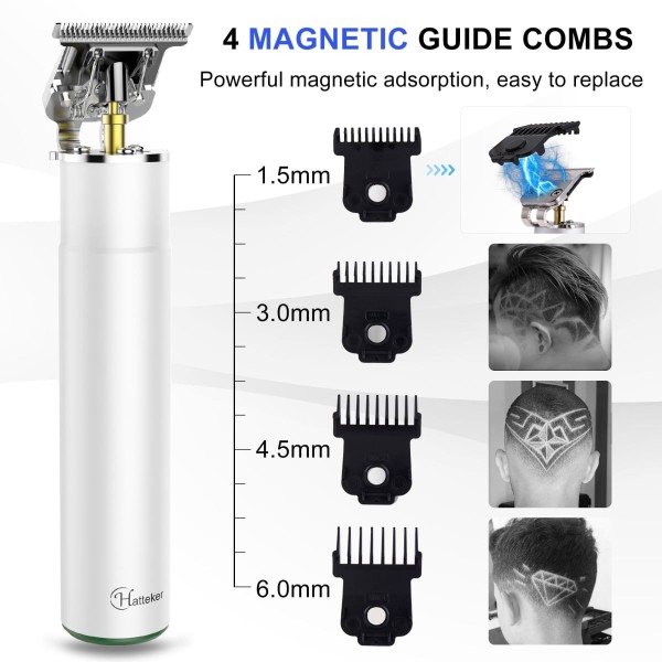 Encontraproduto.com.br - Máquina de Cortar Cabelo Hatteker para Homens com Lâmina T