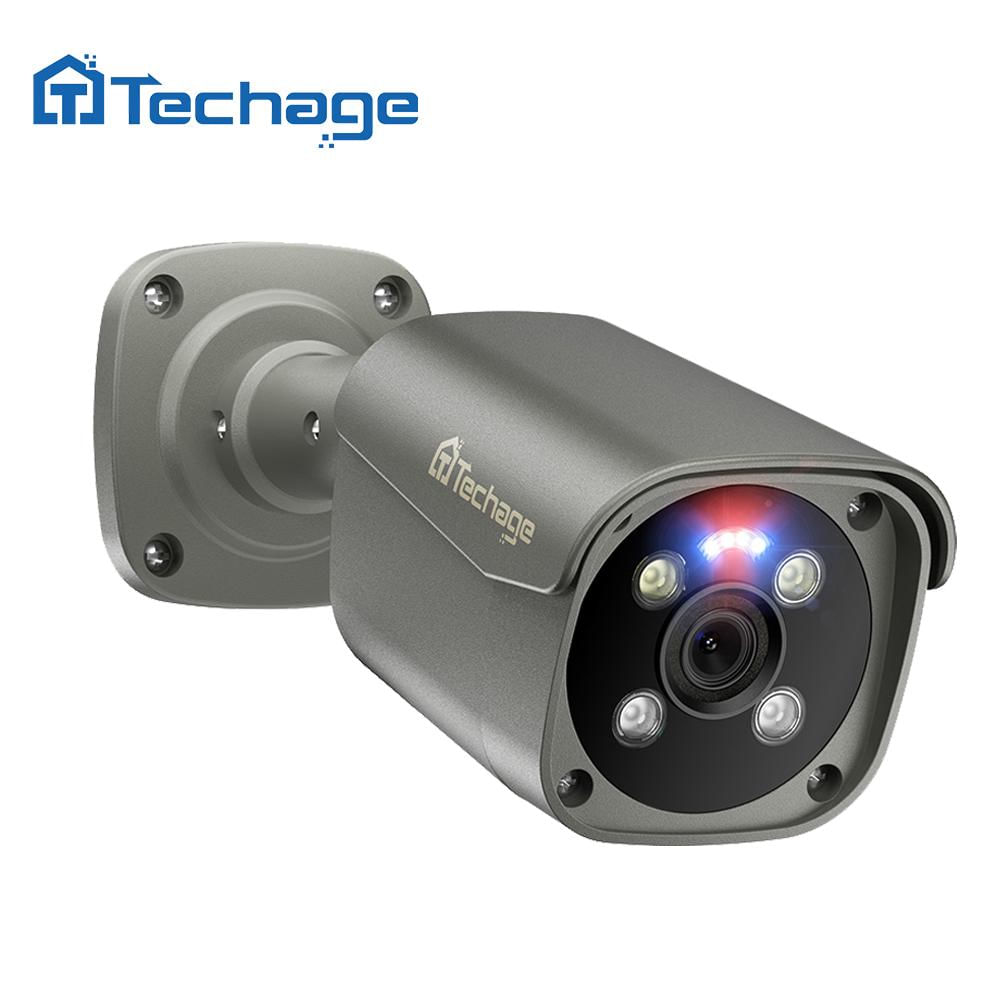 Encontraproduto.com.br - Câmera POE Ultra HD 4K Techage 8MP para Exterior com Detecção Facial