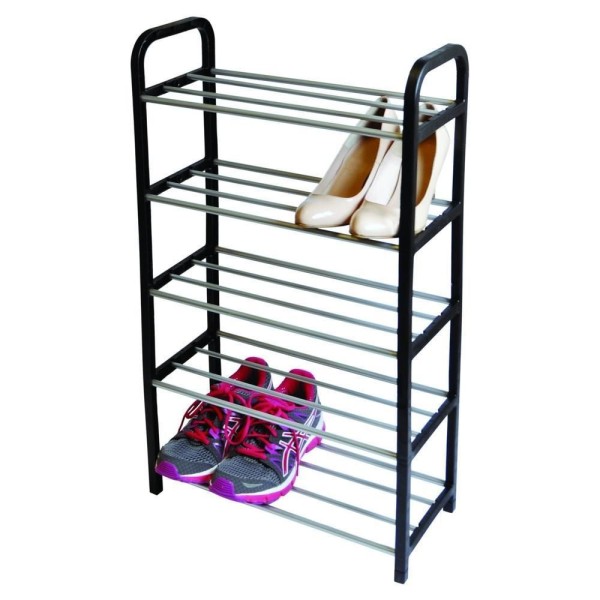 Encontraproduto.com.br - Sapateira 70cm 5 Prateleiras Organizador Sala Quarto Porta Hall 10 Pares Multiuso Estante Sapato