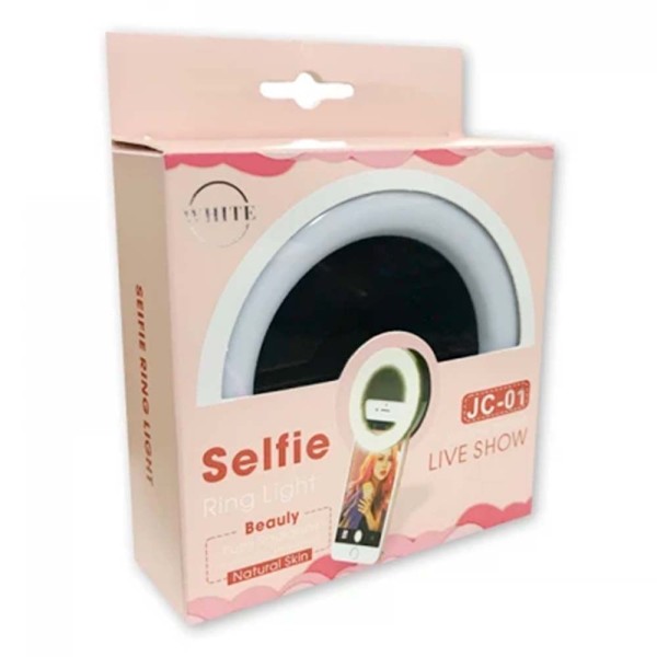 Encontraproduto.com.br - Iluminador Selfie Ring Light Portátil para Celular JC-01