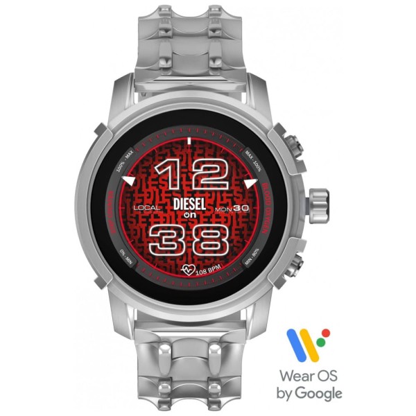 Encontraproduto.com.br - Smartwatch com Alexa Embutida, Frequência cardíaca, GPS e Mais, Diesel Griffed Gen 6, Prata