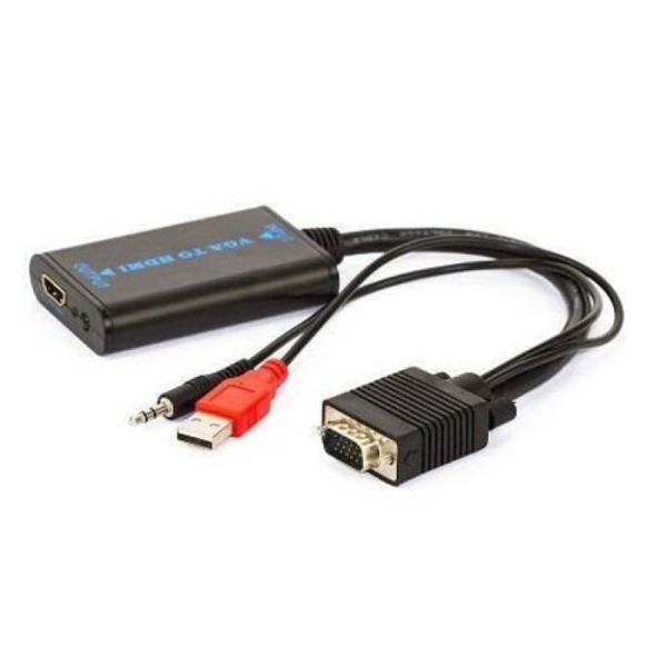 Encontraproduto.com.br - Cabo Conversor Vga Para Hdmi Com Áudio Usb