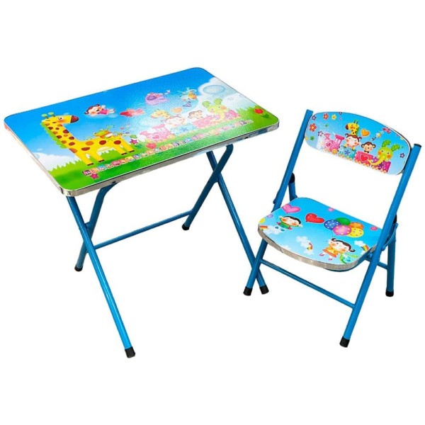 Encontraproduto.com.br - Conjunto De Mesa E Cadeira Infantil Artrin Azul 60x40cm (MP)
