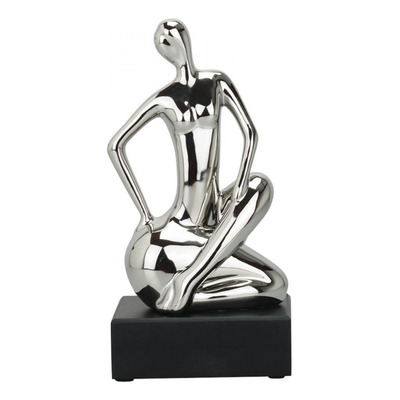 Encontraproduto.com.br - Mulher Pose Decorativa 21,5x11x9cm em Cerâmica Taimes